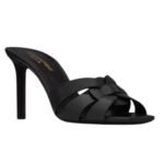 SAINT LAURENT TRIBUTE MULES IN SMOOTH LEATHER