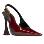 SAINT LAURENT DUNE SLINGBACK PUMPS IN PATENT LEATHER