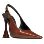 SAINT LAURENT DUNE SLINGBACK PUMPS IN PATENT LEATHER