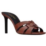 SAINT LAURENT TRIBUTE MULES IN SMOOTH LEATHER