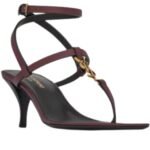 SAINT LAURENT CASSANDRA SANDALS IN SMOOTH LEATHER