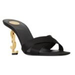 SAINT LAURENT OPYUM MULES IN SATIN CREPE