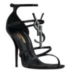 SAINT LAURENT CASSANDRA SANDALS IN PATENT LEATHER
