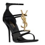 SAINT LAURENT CASSANDRA SANDALS IN PATENT LEATHER