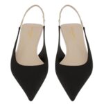 SAINT LAURENT CHERISH SLINGBACK PUMPS IN SATIN CREPE