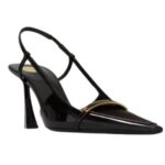 SAINT LAURENT JACQUELINE SLINGBACK PUMPS IN PATENT LEATHER