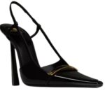 SAINT LAURENT JACQUELINE SLINGBACK PUMPS IN PATENT LEATHER