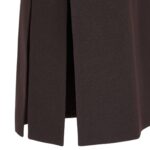 FENDI BURGUNDY GRAIN DE POUDRE WOOL SKIRT