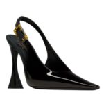 SAINT LAURENT DUNE SLINGBACK PUMPS IN PATENT LEATHER