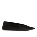 SAINT LAURENT POPPY BALLERINAS IN SATIN CREPE