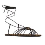 SAINT LAURENT BABYLONE SANDALS IN SMOOTH LEATHER