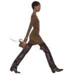FENDI BROWN FF COTTON SHORT DRESS
