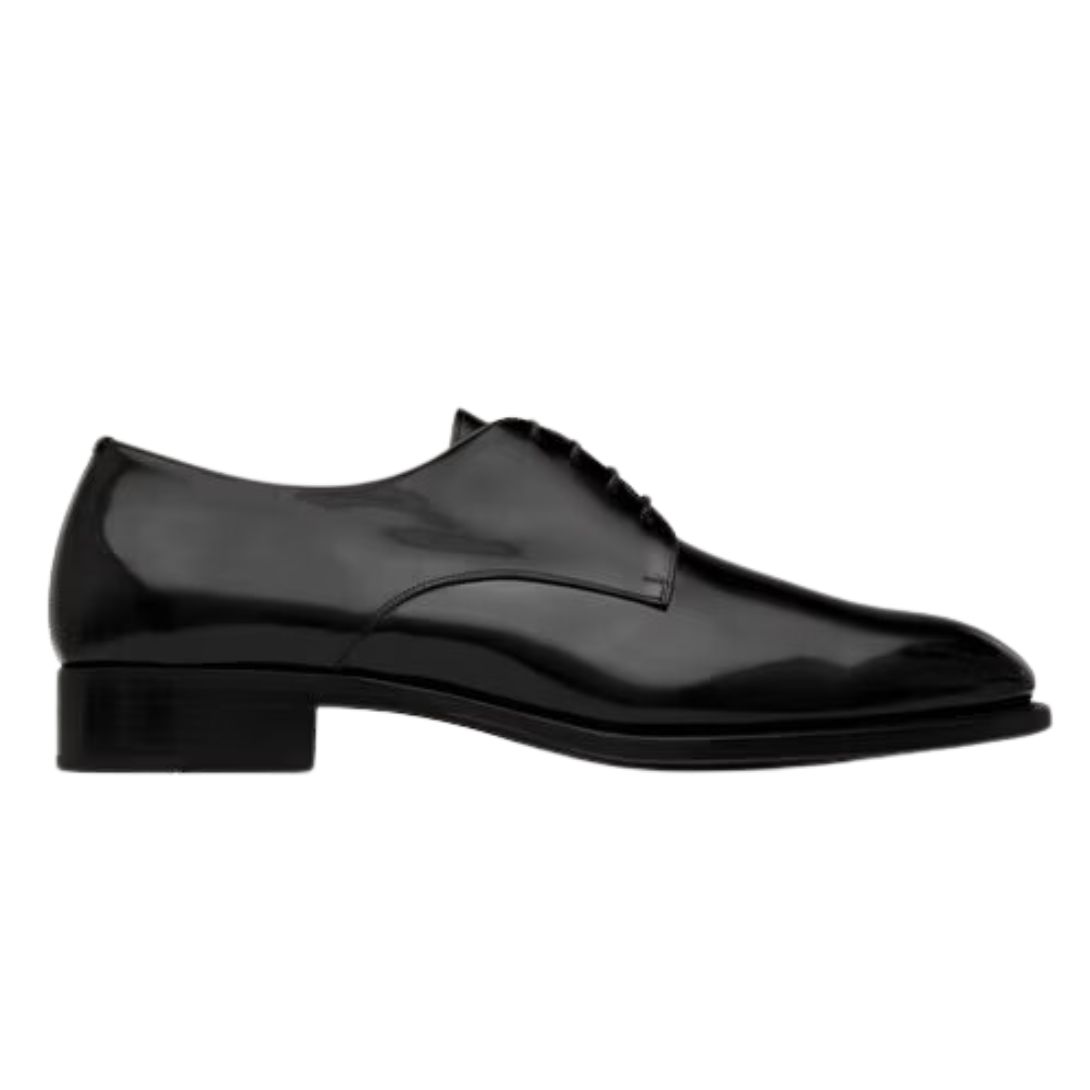 4 SAINT LAURENT ADRIEN DERBIES IN GLAZED LEATHER