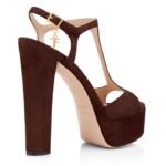 TOM FORD SUEDE LEATHER ANGELINA PLATFORM SANDAL DARK WHISKY