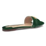TOM FORD PATENT LEATHER WHITNEY SLIDE EMERLAD GREEN