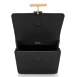 TOM FORD GRAIN LEATHER TARA MINI BAG ON STRAP BLACK