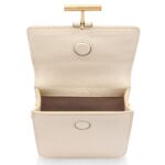 TOM FORD GRAIN LEATHER TARA MINI BAG ON STRAP CREAM
