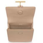 TOM FORD GRAIN LEATHER TARA MINI BAG ON STRAP LIGHT BEIGE