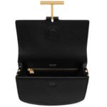 TOM FORD GRAIN LEATHER TARA MINI CROSSBODY BLACK