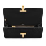 TOM FORD SHINY STAMPED CROCODILE LEATHER WALLIS CLUTCH