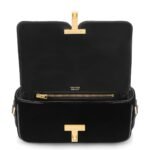 TOM FORD VELVET WALLIS E/W SHOULDER BAG BLACK