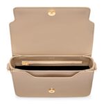 TOM FORD PALMELLATO-EFFECT LEATHER MEDIUM SHOULDER BAG LIGHT BEIGE