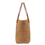 TOM FORD RAFFIA AND LEATHER TARA LARGE TOTE