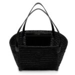 TOM FORD RAFFIA AND LEATHER TARA MEDIUM TOTE
