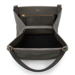 TOM FORD GRAIN LEATHER TARA MEDIUM TOTE GRAPHITE