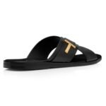 TOM FORD GRAIN LEATHER PRESTON SANDAL