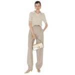 FENDI PANTS MICRO-CHECK WOOL