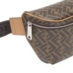FENDI DIAGONAL MULTICOLOR LEATHER BELT BAG