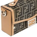 FENDI SOFT TRUNK BAGUETTE FF JACQUARD FABRIC BAG