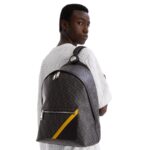 FENDI DIAGONAL CHIODO MEDIUM FF CANVAS BACKPACK