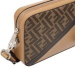 FENDI DIAGONAL CAMERA CASE LEATHER BAG