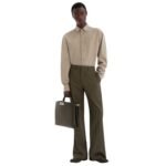 FENDI GREEN WOOL PANTS