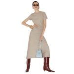 FENDI DRESS CHAMPAGNE COLORED SILK
