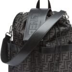 FENDI FF JACQUARD STRIKE MEDIUM FABRIC BACKPACK