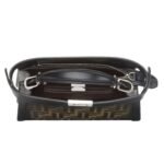 FENDI PEEKABOO ISEEU XCROSS BROWN FF FABRIC BAG