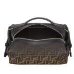 FENDI ECLISSI SIESTA SMALL BROWN FF JACQUARD BAG