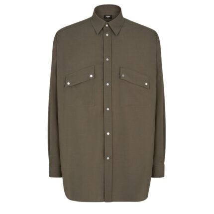 FENDI GREEN WOOL BLOUSON