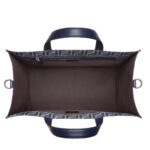 FENDI SHOPPER BLUE FF JACQUARD BAG