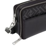 FENDI SQUARED FF CAMERA CASE ORGANIZER BLACK LEATHER AND FF BAG