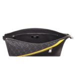 FENDI DIAGONAL MESSENGER GRAY FABRIC BAG