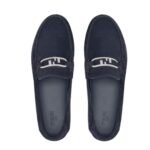 FENDI O LOCK LIGHT SUEDE LOAFERS