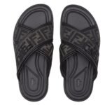 FENDI MULTICOLOR FABRIC SLIDES