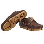 FENDI DECK BROWN LEATHER LACE UP