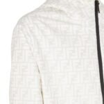 FENDI BLOUSON WHITE NYLON JACKET