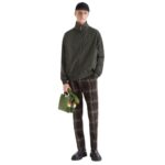 FENDI GREEN FF NYLON BOMBER JACKET