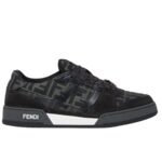 FENDI FLOW SNEAKERS BLACK CAIMAN LOW-TOPS